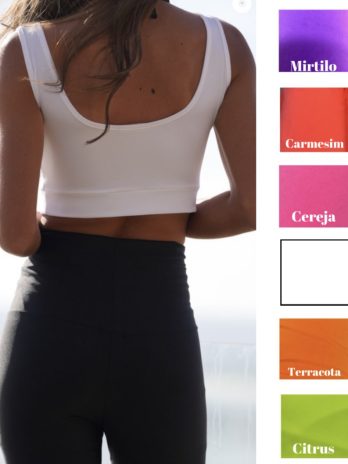 Top Curto Alças Licra Fria