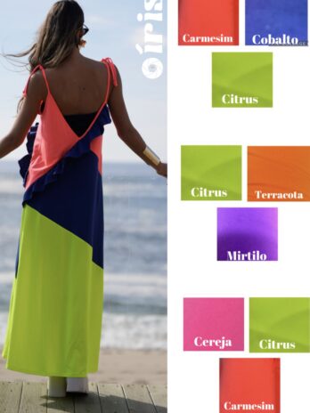 Vestido Tricolor C/ Folho