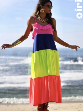 Vestido 4 Cores C/ Folho Cima