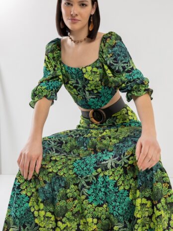 Saia Comprida Estampada