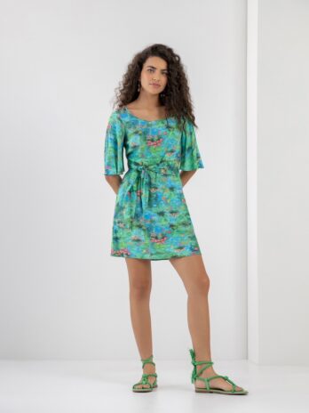 Vestido Curto Viscose C/ Cinto