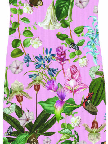 Vestido Midi Canelado Estampado