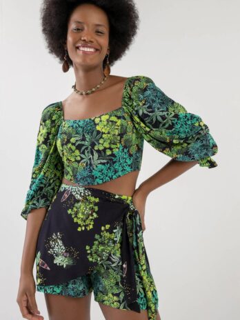 Calções C/ Recorte Trespassado