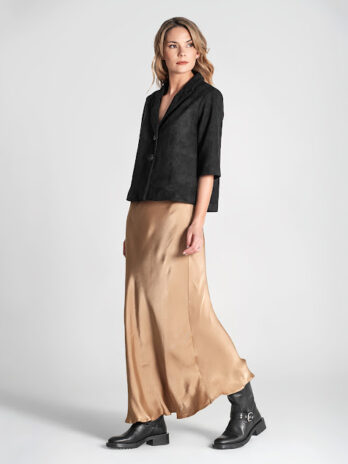 Saia Acetinada Cós Elástico