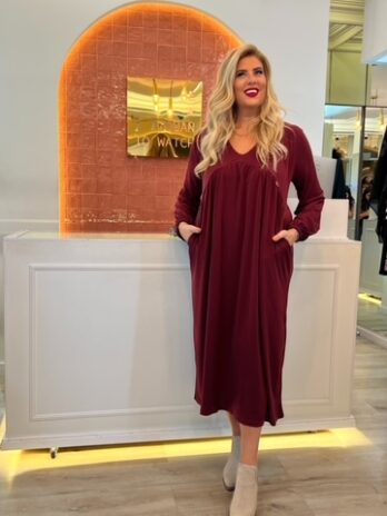 Vestido Exclusivo Corte Peito Elástico Punho