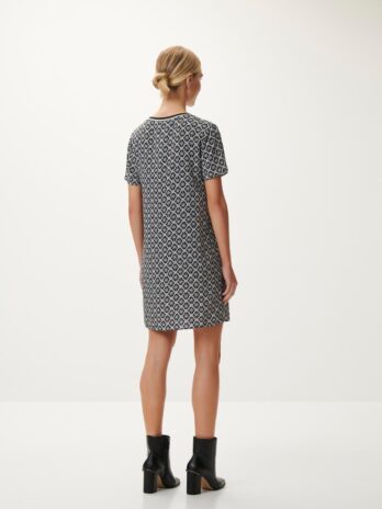 Vestido Curto Estampado Decote V