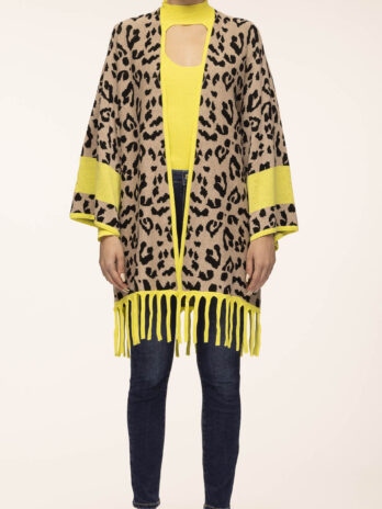 Poncho Animal Print C/ Franjas