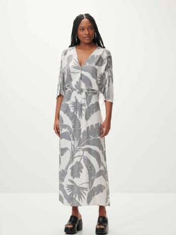 Vestido C/ Pregas Manga