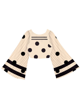 Blusa Cropped C/ Manga Plissada