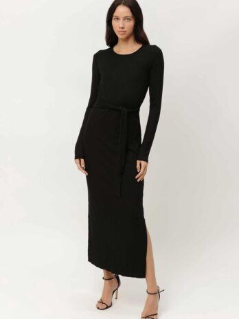 Vestido Canelado C/Recorte Costas