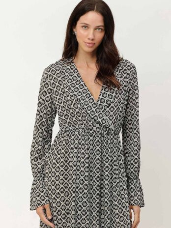 Vestido Manga Comprida Trespassado