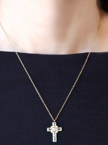 Colar Cruz C/ Zircônia