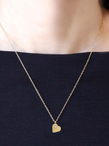 Colar Coração C/ Brilho