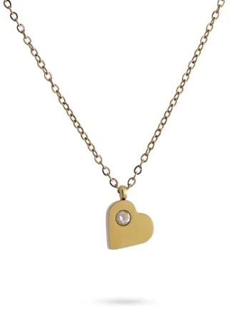 Colar Coração C/ Brilho