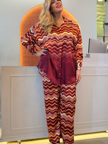 Calça Estampada Cetim