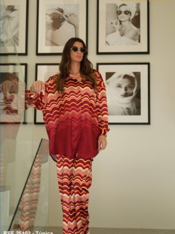 Camisa Cetim Oversize