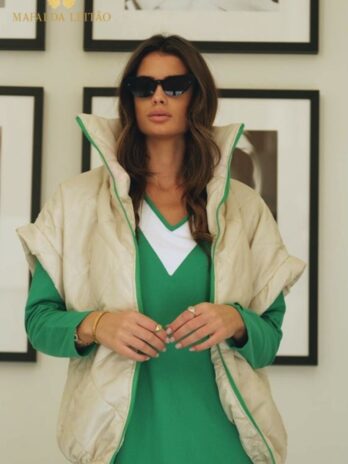 Colete Acolchoado C/ Fecho Color