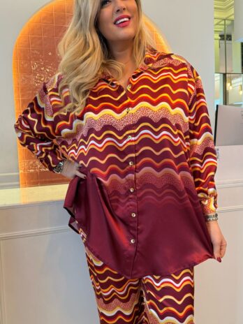 Camisa Cetim Oversize