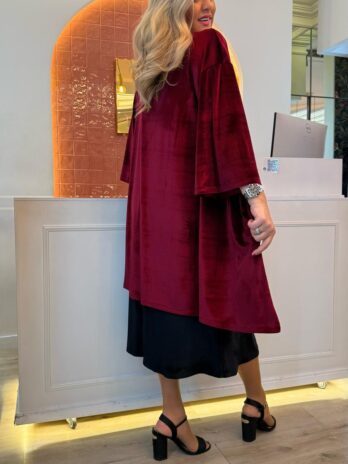 Kimono Veludo Abertura Lateral