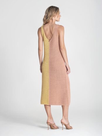 Vestido Bicolor Perfurado