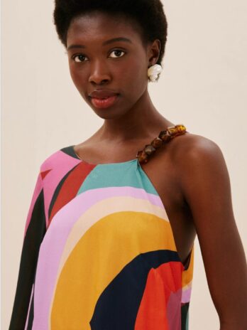 Vestido Longo C/ 1 Alça Pedras