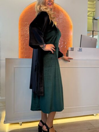 Kimono Veludo Abertura Lateral