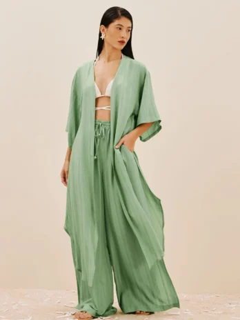 Kimono Cascata Liso Assimétrico