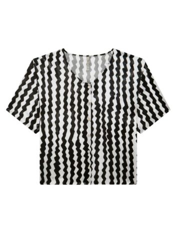 Camisa Manga Curta Plus Size Viscose Estampada