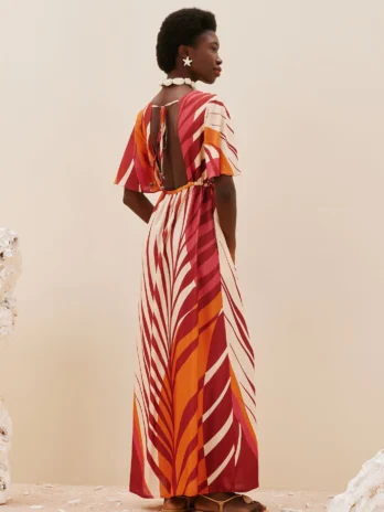 Vestido Decote V Costas Descobertas