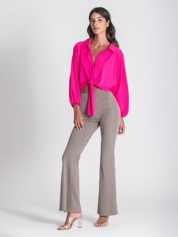 Camisa C/ Botões / Laçada Licra Fria