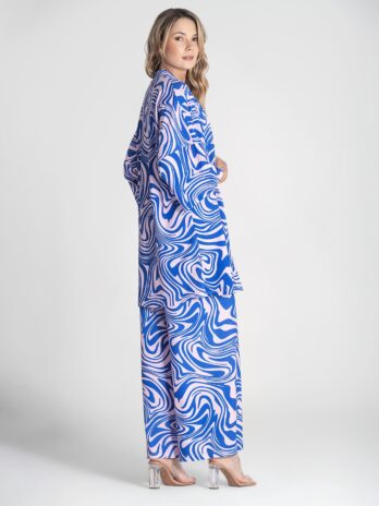 Kimono Oversize C/ Estampado Mancha