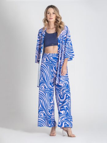 Kimono Oversize C/ Estampado Mancha