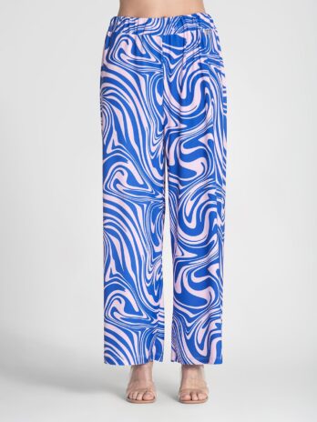 Calças C/ Estampado Mancha Elástico Cintura