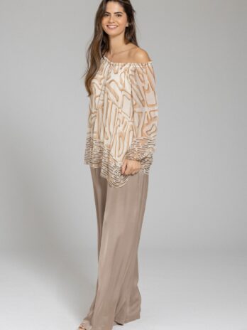 Túnica Seda Manga Balão