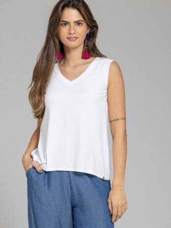 Top Básico Solto Assimétrico