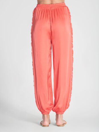 Calças C/ Cordão / Folhos Laterais