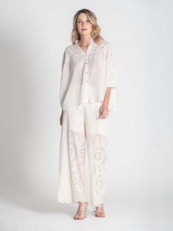 Camisa C/ Bordado Inglês