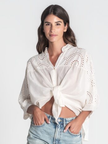 Camisa C/ Bordado Inglês