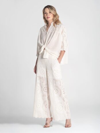 Calças Bordado Inglês