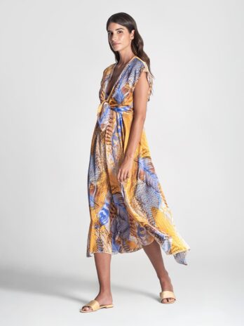 Vestido Alças Finas C/ Padrão