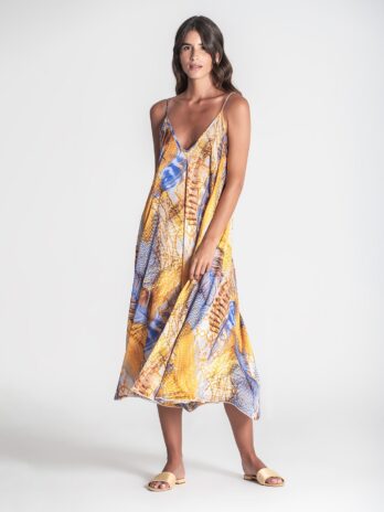 Vestido Alças Finas C/ Padrão