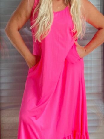 Vestido Alça Larga C/ Atilho Costas