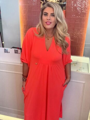 Vestido Licra Fria Decote V C/ Abertura Lateral