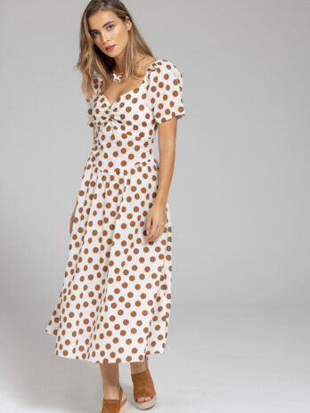 Vestido Bolas Comprido C/ Elástico Costas