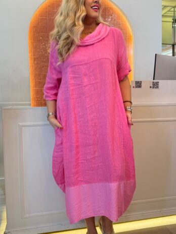 Vestido Linho Balão C/ Capuz