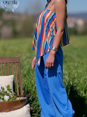 Top Alça Fina Formato Lenço