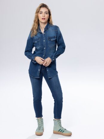 Camisa Jeans C/ Bolsos