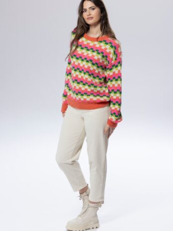 Camisola Malha Quadrados Color