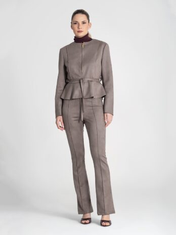 Calças Boca De Sino Pele Pêssego