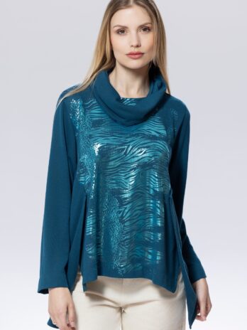 Camisola Zebrada C/ Gola Amovível